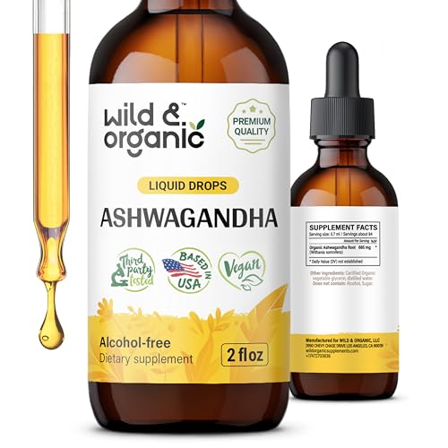 Ashwagandha Liquid Drops | Mood Support, Vegan, Alcohol-Free - 2 fl oz