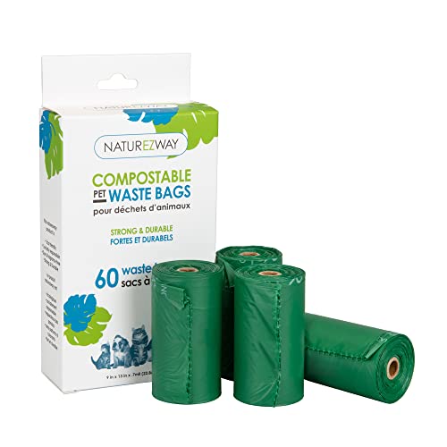 Pet Waste Bags | Eco-Friendly, 60 Pack, Compostable