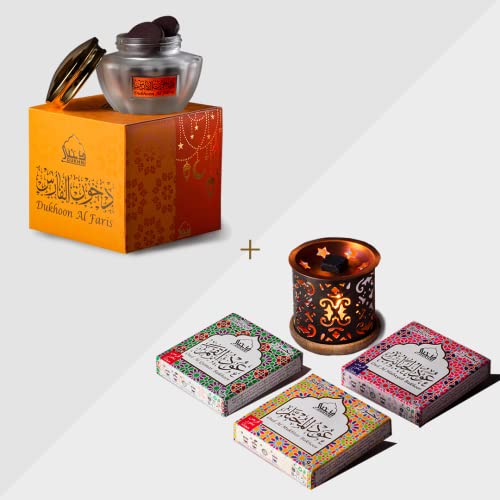 Bakhoor Incense | Pack of 3 Assorted Fragrances, 40g Jar, Ideal for Prayer & Gifting