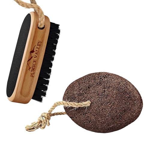 Fingernail Brush | Natural Earth Lava Brown & Emery Surface