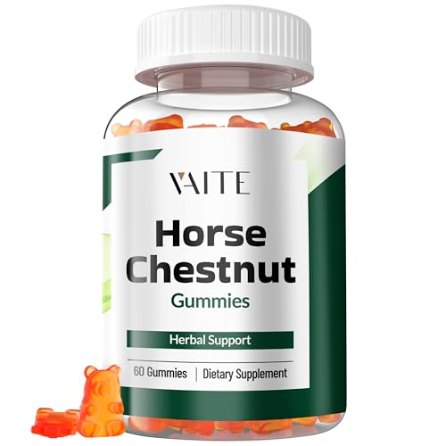 Horse Chestnut Extract Supplement | 600mg, 60 Chewable Gummies, Vegan, Gluten-Free