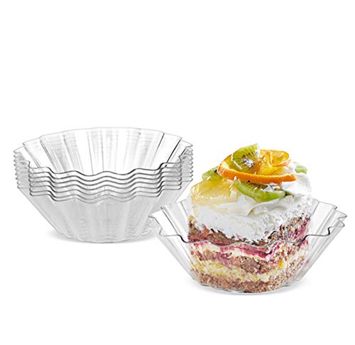 Appetizer Plates | Mini Clear Plastic, 3 inch, 50 Pcs