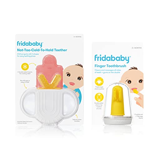 Teether and Toothbrush Set | Includes Teether, Finger Toothbrush for Babies