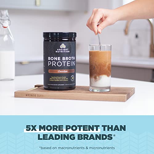 Bone Broth Protein Powder | Pure, Chocolate, 20 Servings Each