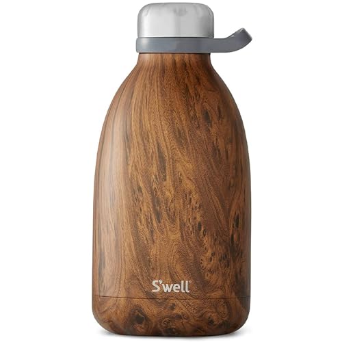 Stainless Steel Roamer Bottle | 64 fl oz, Triple-Layered, Vacuum-Insulated, Teakwood