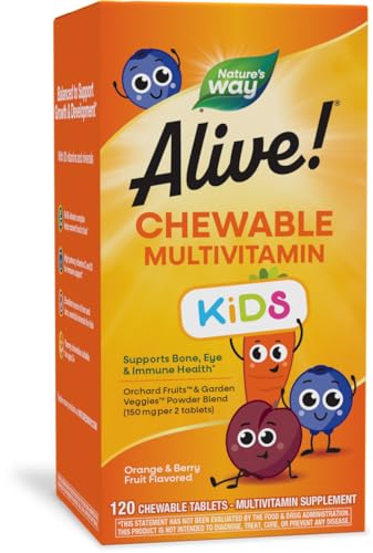 Children's Multivitamins | Supports Bone, Eye, Immune Health, 120 Chewable Tablets