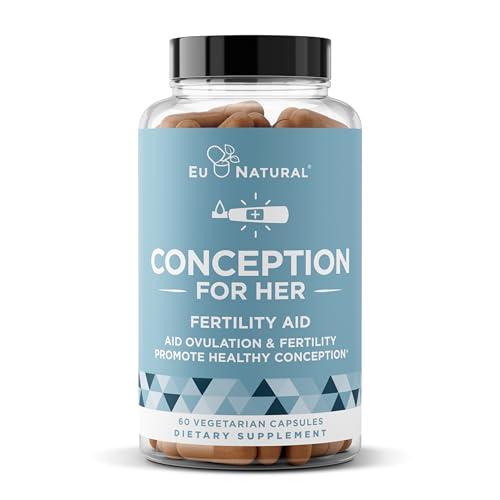 Conception Fertility Supplements for Women – Aids Ovulation, Hormonal Balance, & Regular Cycles – Prenatal Vitamin Support with Myo-Inositol, Folate, Folic Acid, Vitex – 60 Vegetarian Soft Capsules