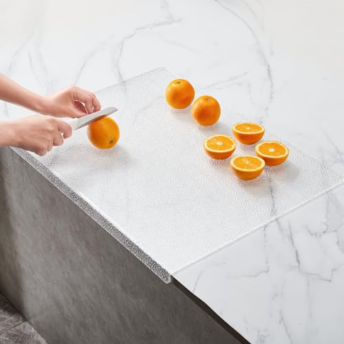 Cutting Board | Large Textured Clear, Non-Slip, 17.7" x 23.6"