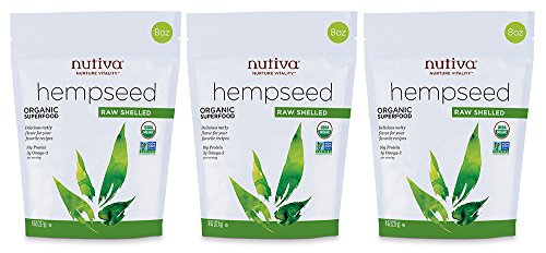 Hemp Seeds | Organic, Non-GMO, 8 Ounce Pack of 3