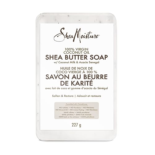 SheaMoisture Bar Soap for all Skin Types Shea Butter Soap Shea Butter 100% Virgin Coconut Oil Cruelty Free Skin Care 8 oz