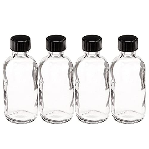 Glass Bottles | 1 oz, 4 Pack, Ideal for Storing Liquids