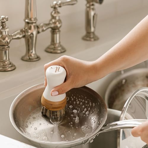 Nellie's Forever Brush - The Ultimate Sponge-Brush Hybrid for Eco-Friendly Dishwashing - Sustainable Design - Versatile Scrubbing Power - Long-Lasting Handle - Eco-Conscious Kitchen Essential