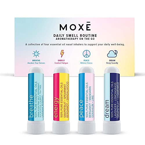 Aromatherapy Nasal Inhalers Set | Therapeutic Grade Essential Oils, Portable, Leakproof