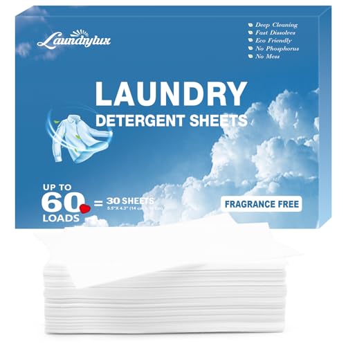 Eco-Friendly Laundry Detergent Sheets | Hypoallergenic, 60 Loads, Perfect for Travel