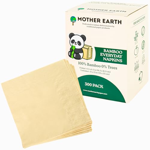 Bamboo Everyday Napkins | 2 Ply, Soft & Absorbent, 300 Count