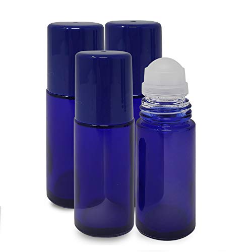 Roll-On Bottles | Refillable, 1 oz, Pack of 4, Light-Sensitive Liquids