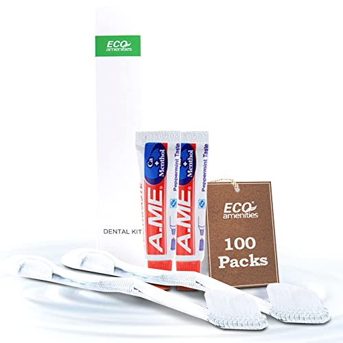 Toothbrush Kit | Manual Disposable, Includes Toothpaste, 100 Sets per Case