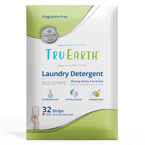 Laundry Detergent Sheets | Heavy Duty, Fragrance Free, 64 Loads (32 Sheets)