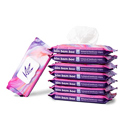 Flushable Wet Wipes | 100% Plant Based, Extra-Large Size, Hypoallergenic - 42 Wipes Per Pouch