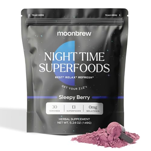 Sleep Aid Tea | Natural Melatonin-Free, 14 Superfoods, Keto & Vegan - 30 Servings