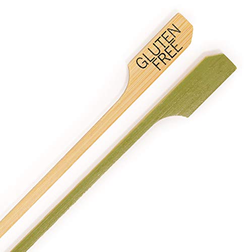 Bamboo Skewers | Gluten-Free Label Marker, 3.5", 100 Pieces