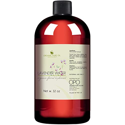 Hydrosol | 100% Pure Lavender Water, 32oz, Calming Facial Toner