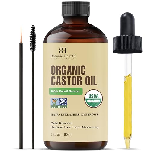 Castor Oil | USDA Certified Organic, 100% Pure, Cold Pressed | 2 fl oz