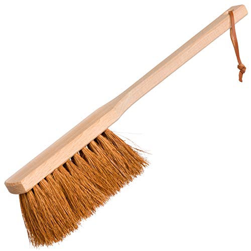 BBQ Hand Brush | Extra-long Beechwood Handle, Heat-resistant Coconut Fiber, 17-inches