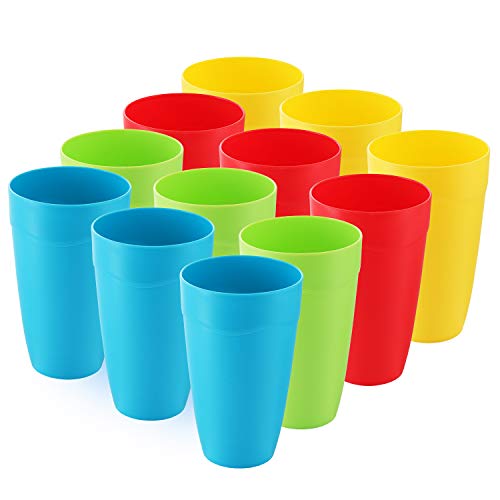 Kids Cup Set | 15 oz, Reusable Plastic, BPA Free, 4 Vibrant Colors