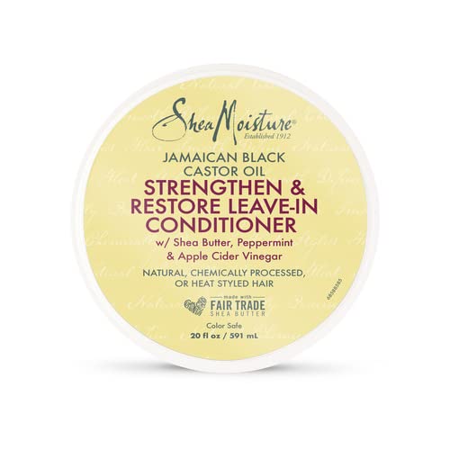 SheaMoisture Leave In Conditioner Conditioner For Hair Jamaican Black Castor Oil To Soften and Detangle Hair 20 oz