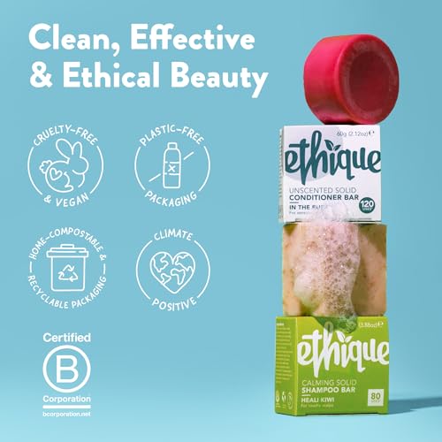 Ethique Sweet & Spicy - Volumizing Solid Shampoo Bar for Fine, Flat, Limp Hair - Vegan, Eco-Friendly, Plastic-Free, Cruelty-Free, 3.88 oz (Pack of 1)