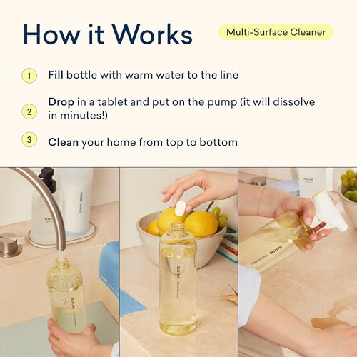 All Purpose Cleaner | Eco-Friendly, Fresh Lemon Scent, Makes 4 x 24 fl oz Bottles