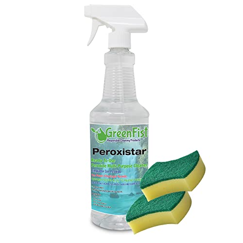 All Purpose Cleaner | Hydrogen Peroxide, 32 fl oz, Includes 2 Sponges