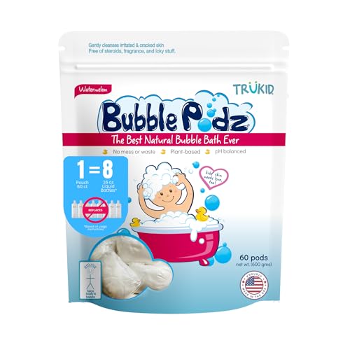 Bubble Bath Pods | Gentle Formula, 60 Count, pH Balanced for Sensitive Skin