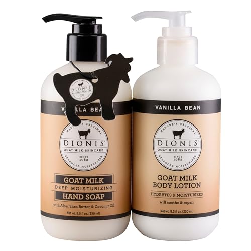 Body Lotion & Hand Soap Set | Vanilla Scent, 8.5 oz Pump Bottles