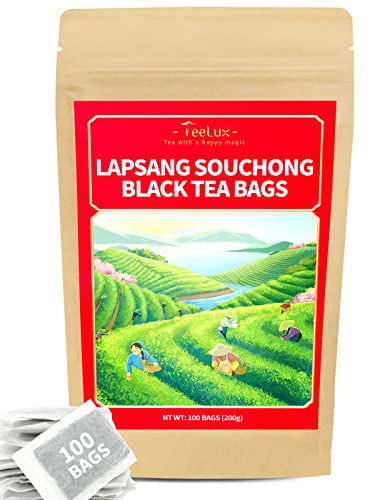 Tea Bags | Premium Smoked Black Tea, Caffeinated, 100 Count