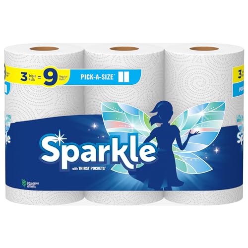 Paper Towels | 3 Triple Rolls, Full and Half Sheets, Everyday Value