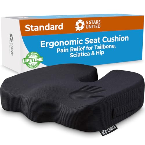 Seat Cushion | Tailbone & Sciatica Pain Relief, Office & Car Use