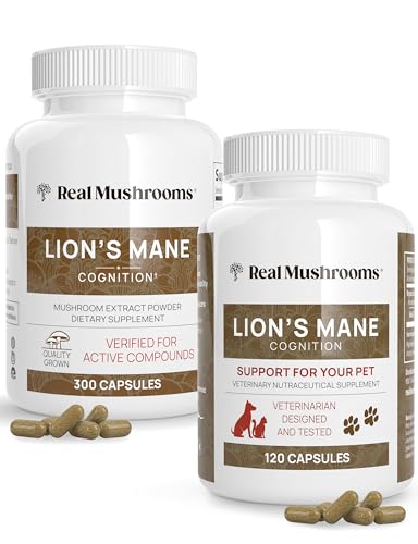 Mushroom Supplement | 300ct for Humans, 120ct for Pets, Vegan, Non-GMO