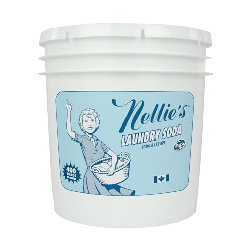 Nellie's 400 Load Laundry Bundle: Sustainable Laundry & Dishwasher Kit - Chemical-Free, Zero Waste - Includes 400 Loads Laundry Soda, 50 Loads Oxygen Brightener, and 50 Loads Dishwasher Powder