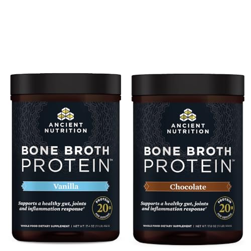 Protein Powder | Vanilla & Chocolate Flavors, 20 Servings Each