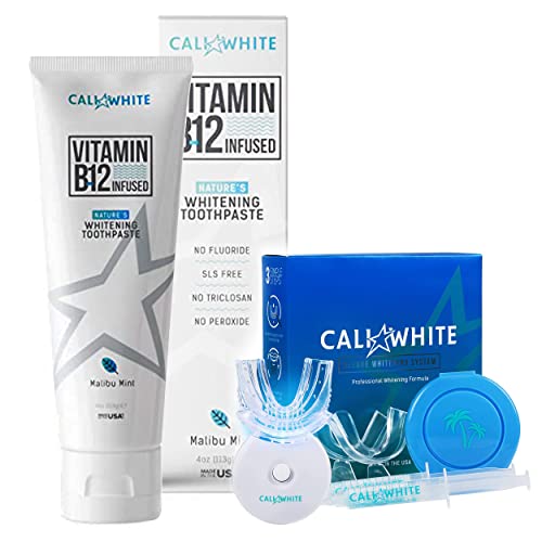 Tooth Whitening Kit | Vegan, Fluoride-Free, Organic Mint, Sensitive Teeth