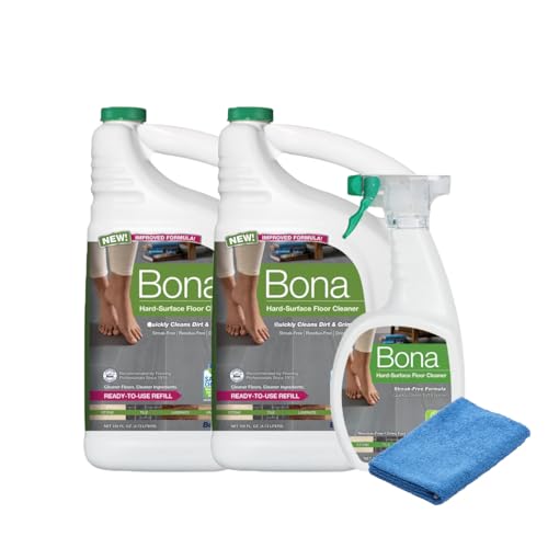 Floor Cleaner | 36 Fl Oz, 2 Pack of 160 Fl Oz, Compatible with Bona Cleaner