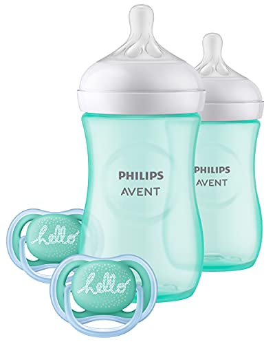 Baby Bottle Set | Natural Response Nipple, Teal Color