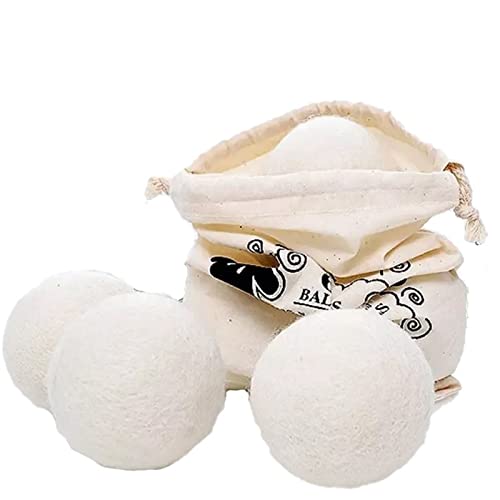 Wool Dryer Balls | 6 Pack, Reusable, Ideal for Thick Clothing and Bedding