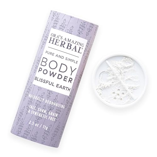 Body Powder | Talc Free, Blissful Earth Scent, Essential Oils Lavender, Vetiver, Clary Sage