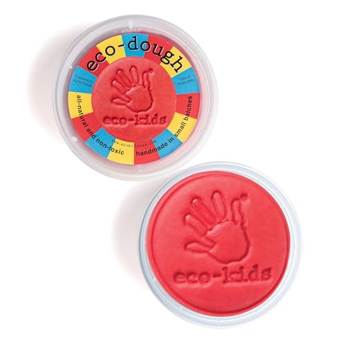 Eco-Kids Reusable Eco-Dough (Set of 3) – Red, Yellow, & Blue Plant Based & Food Grade Colors – Smooth, Pliable Modeling Compound for Arts & Crafts Play - Safe & Non-Toxic– Made in The USA - Ages 6+