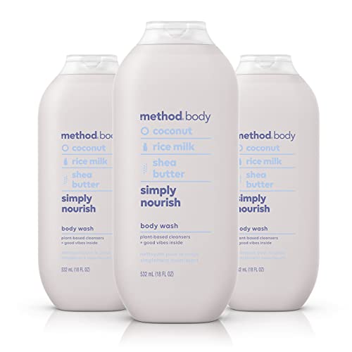 Body Wash | Simply Nourish, Paraben and Phthalate Free, Biodegradable Formula, 18 oz, Pack of 3