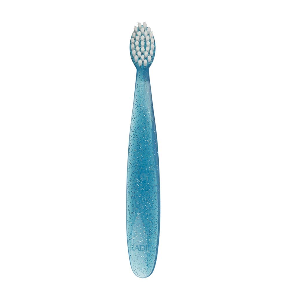 Kids Toothbrush | Extra Soft, BPA-Free, Blue Sparkle, 18+ Months