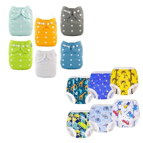 Baby Cloth Diapers | 6 Pack Includes 12 Inserts